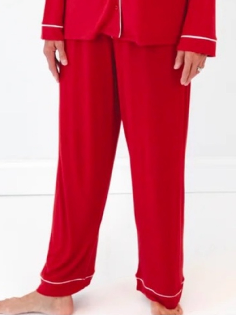 Little Sleepies Red Bamboo Pajama Pants Size Large Comfy